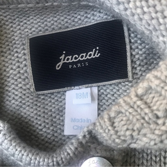 NWOT Jacadi Paris Gray Wool Blend Poncho, Size 18 Months. - Picture 7 of 8